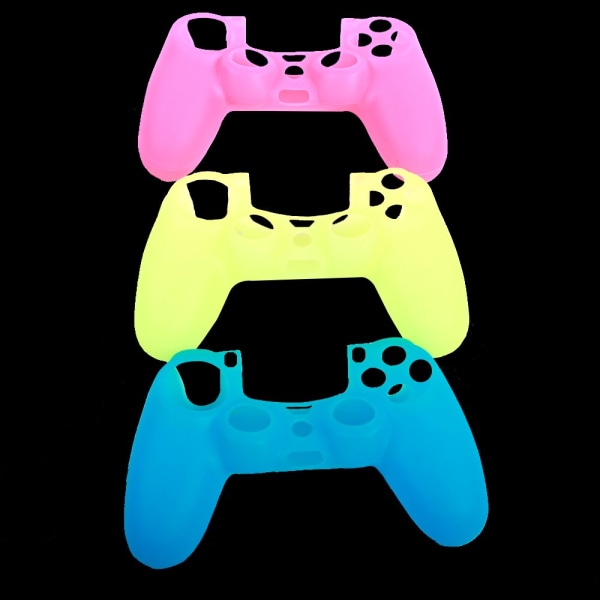 3 stk. Glow in Dark PlayStation 4-controller PlayStation 4 Gamepads PS4 Controller Silikone Beskyttende Skin Case Cover