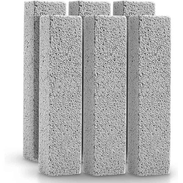Pumice Sten för Toalettstädning, Pimpstenar för att Ta Bort Vattenringar Fläckar på Toalettstolar, Paket med 6