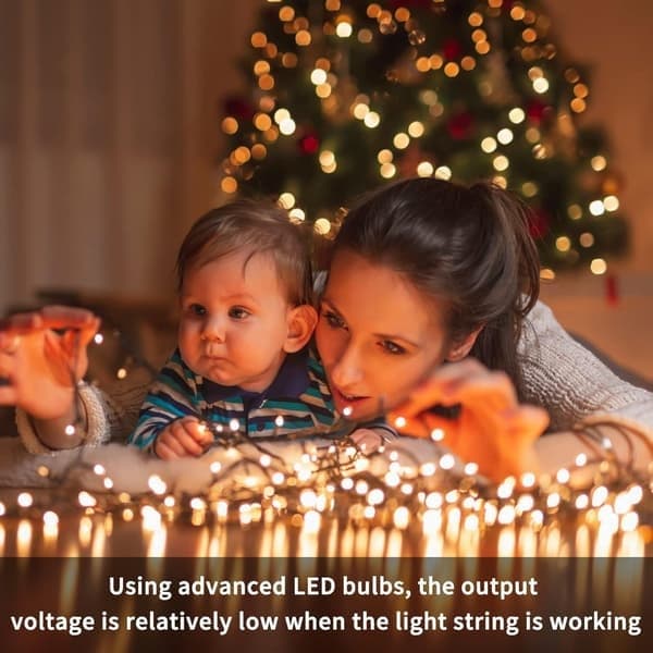 Plug-in julgransbelysning vattenfall med ring, 2 m, 16 slingor, 400 LED, grön kabel, dimbar