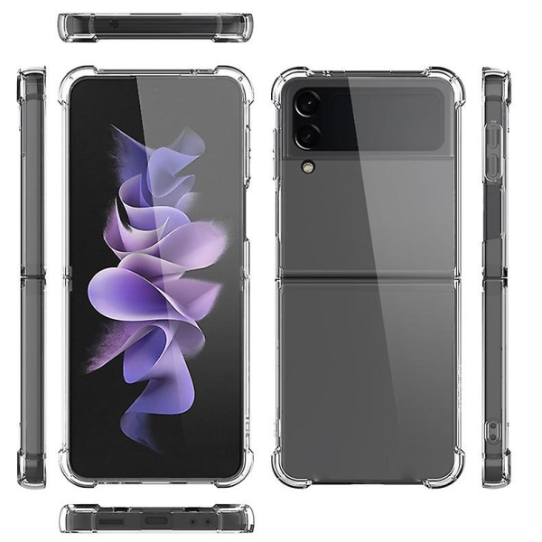 2-pak gennemsigtigt blødt cover kompatibelt med Samsung Galaxy Z Flip4 5g