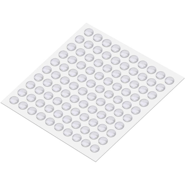 100 st Klar Gummiunderlägg, Självhäftande Möbelskydd Transparenta Silikonunderlägg för Möbel Glasbord Dörrskydd