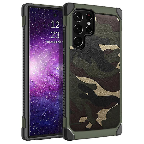 Camouflage Etui Kompatibelt til Galaxy S22 Ultra 5g