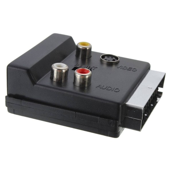 SCART til 3RCA Jack S Video AV TV-konverter med INN/UT 21-pinners SCART til 3 RCA S