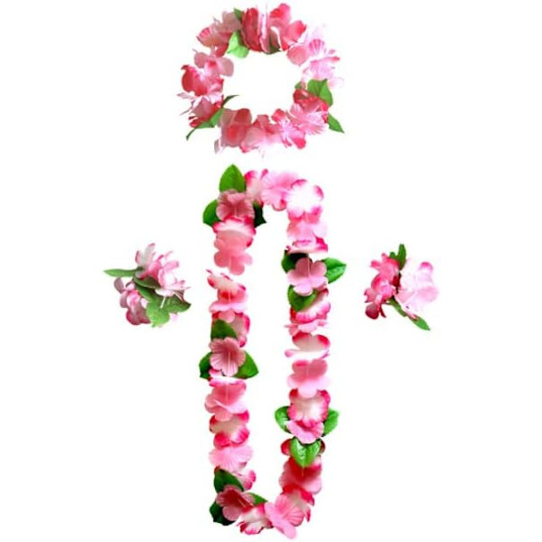 Festlige Blomsterkjeder Juleblomsterkrans Hårkjede Armbånd Graskjole Blomsterkjeder for Cheerleading Party Karneval Jul Color 9