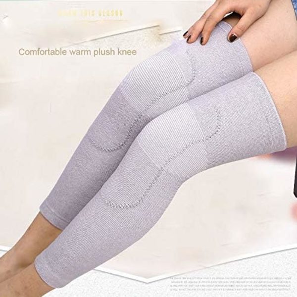 1 par knästöd, benstöd, artrit, skada, gymstrumpa, elastiskt bandage, värmande knäskydd för vintern XL