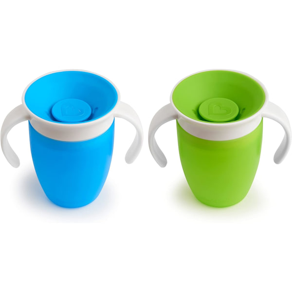 360 Trainer Cup, Grön/Blå, 207 ml, 2-pack