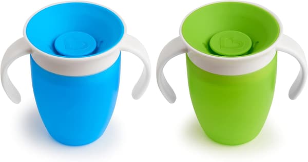 360 Trainer Cup, Grøn/Blå, 7 oz/207 ml, 2-pak