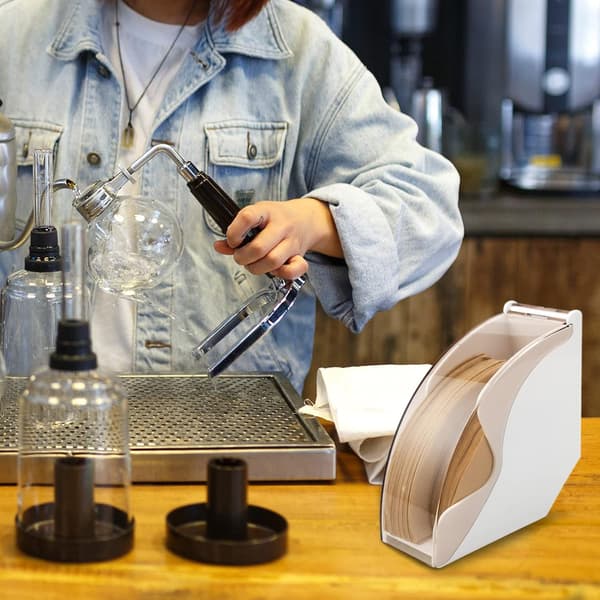 Kaffe Filterhållare, Kaffe Filterlåda med Dammtätt Lock, Filterpappershållare