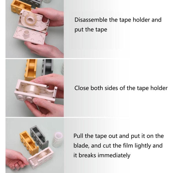 4 kappaletta työpöydän teippiannostelijaa, söpö 4 väriä teippiannostelijaa lahjapaperiteipin leikkuriin