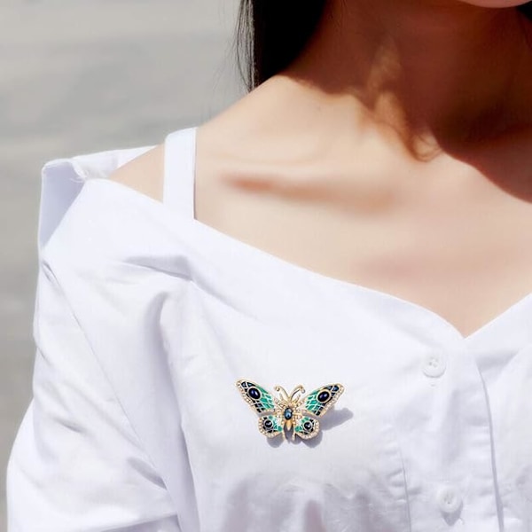 Perhonen Rinnaneula Palatsi Pin Retro Corsage Perhonen Rinnaneula Pin Naisille ja Tytöille