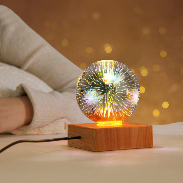 3D Jordklode Krystallkule Lampe, Krystallkule, Kjærlighet