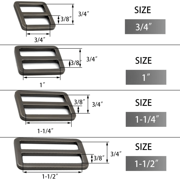 Flatt metalljusteringsbelteskyver, 10 stk spenne for stroppholder Lærhåndverk Veskebeltejustering (2\", gull)