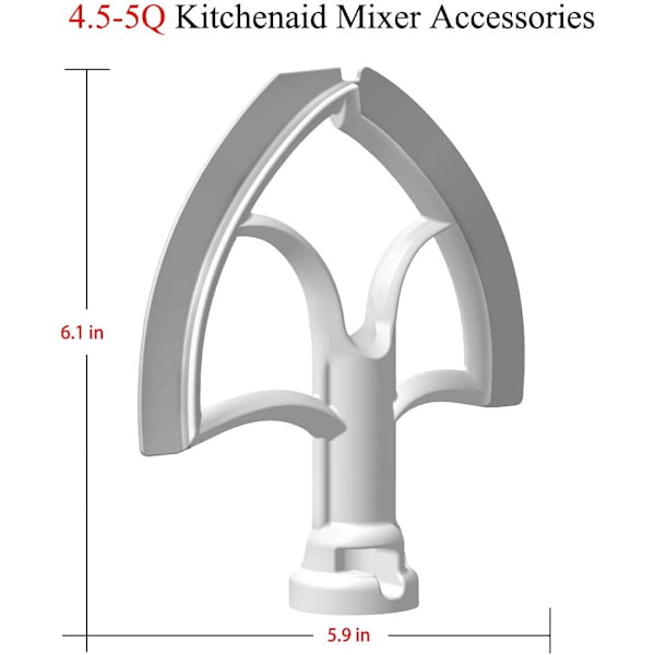 Flex Edge Beater för KitchenAid Tilt-Head Stand Mixer-tillbehör, 4,5-5 Quart Flex Edge Beater Paddle med silikon