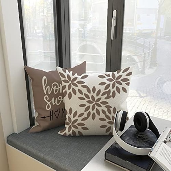 Sæt med 4 dekorative pudebetræk Sofa pudebetræk Dekorative sofa pudebetræk Linned udendørs pudebetræk Dekorative til soveværelse, sofa 50x50cm