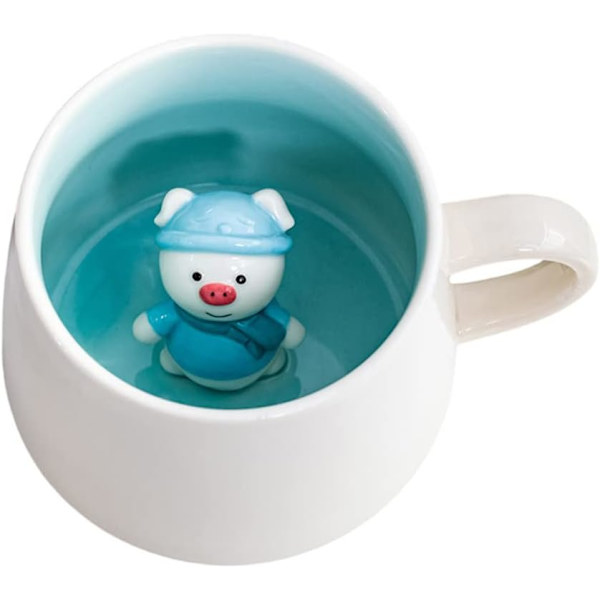 Hundeflokk 3D Dyremugg Keramisk Kaffe Mugg Håndlaget Kaninfigur, Gavemugg Jul, Bursdag, Morsdag, Gaver til Venner, Barn color 5