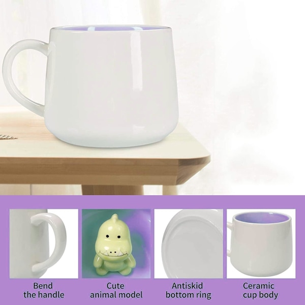 Hundeflokk 3D Dyremugg Keramisk Kaffe Mugg Håndlaget Kaninfigur, Gavemugg Jul, Bursdag, Morsdag, Gaver til Venner, Barn color 3