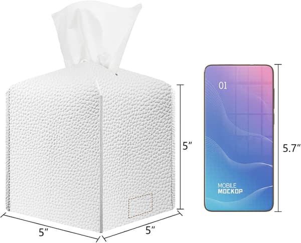 Servetthållare i konstläder, 2-pack