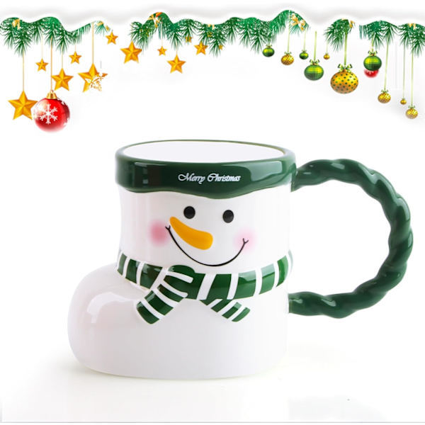 Julekaffekop, Julekeramisk Kop, Julekaffekop, Sød Kaffekop, Julete Kop, Julekop med Låg og Ske