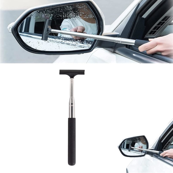 Retractable Rear-View Mirror Wiper Snow Brush and Ice Scraper,Car Snow Scraper and Brush Shovel,Extendable Snow Brush