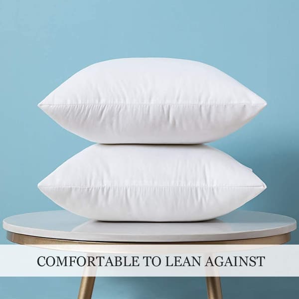 2 stk. Putefyll, Innleggspute for Sofa/Seng, Dekorative Putefyll, Hvit Putefyll, 55 cm x 55 cm