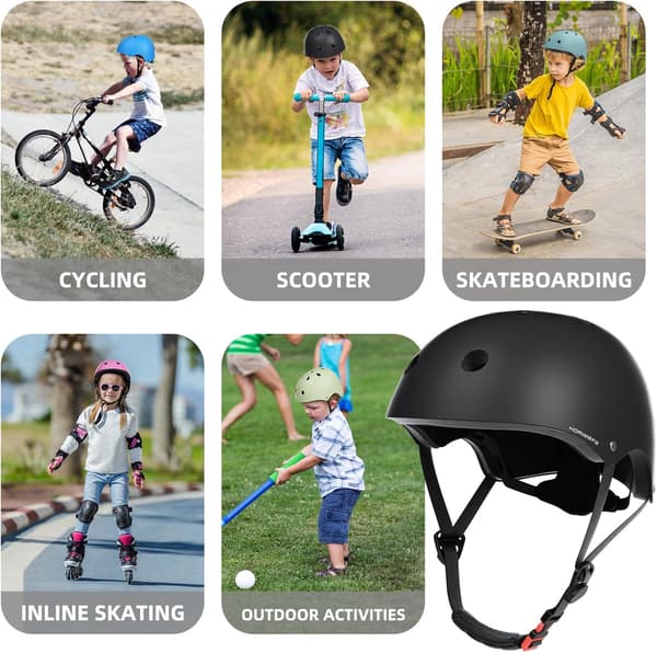 Barnehjelm 2-13 år Gutter Jenter Justerbar Skateboardhjelm Multi-Sport Lett Hjelm Sikkerhetsbeskyttelse
