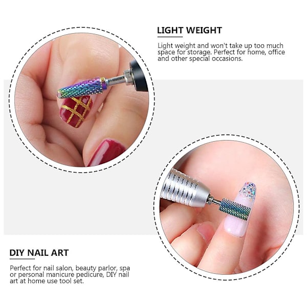 Akryl negleforsyninger Manicure Neglekunst Slibning Hoveder Neglepoleringsbit Wolfram Stål Neglekunst Boremaskiner Bits Neglebåndsbit