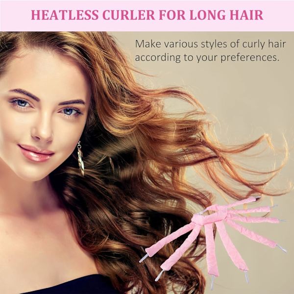 Varmeløs krøllestav, Octopus No Heat Hair Curlers Hovedbånd, Wave Curls Lazy Curler Soft Tools