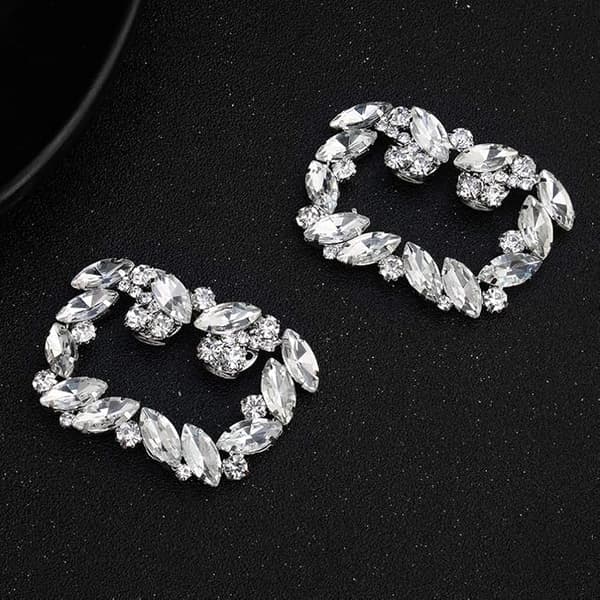 par bryllupssko klips krystallspenne rhinestone metall sko klips