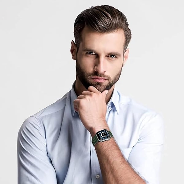 Kompatibel med Apple Watch8-reimer, klokkestropp med magnetisk spenne, silikonklokkestropp 42/44/45/49 mm, erstatningsstropp for iWatch-reimer SE/7/6/5/4/3/2/1