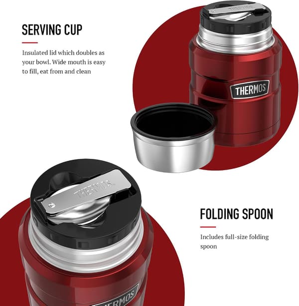 Stainless King Matlåda, 500 ml Kapacitet - Elegant Multifunktionell Flaska för Daglig Matlagning - Hållbart Rostfritt Stål