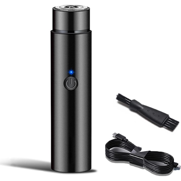 Mini elektrisk barbermaskine, bærbar elektrisk roterende herreshaver, trådløs USB genopladelig herreshaver