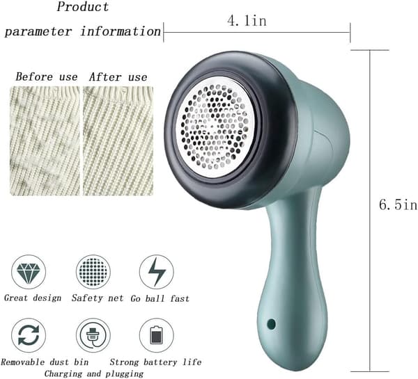 Elektrisk stoffbarberer og nupperfjerner for klær: Klær Nupperfjerner, Multi-Use Lint Shaver