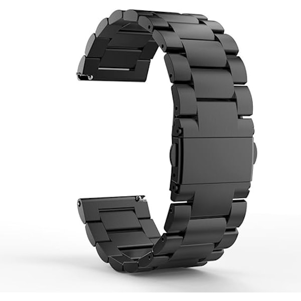 Kompatibel med HUAWEI WATCH GT4 46mm Band, Quick Release rustfritt stål metall erstatningsstropper svart (ingen verktøy inkludert)
