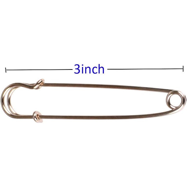 Sikkerhedsnåle Heavy Duty Store Sikkerhedsnåle Stål 50 Stk til Tæpper, Tøj, Nederdele, Kilte, Håndværk (sliver)