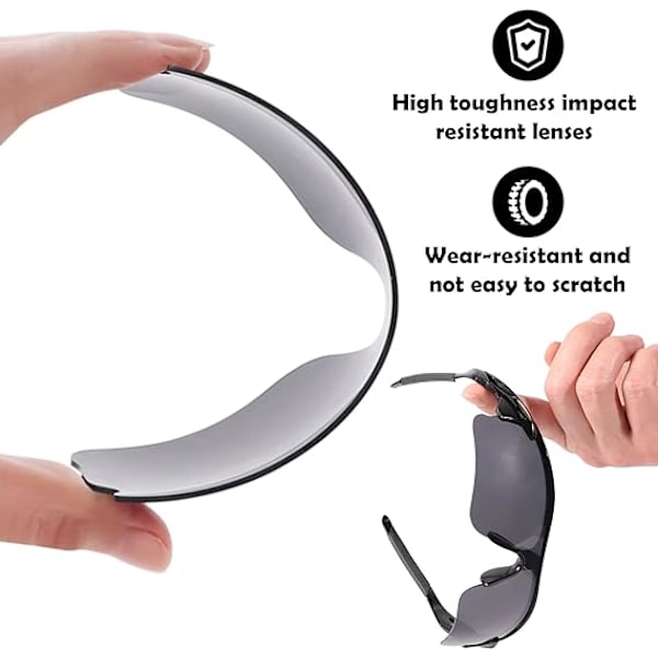 2 kpl Pyöräilylasit, UV400 Suoja Ski Goggles Ulkoilma Pyörä Moottoripyörä Ajaminen Kalastus Juoksu Kalastuslasit