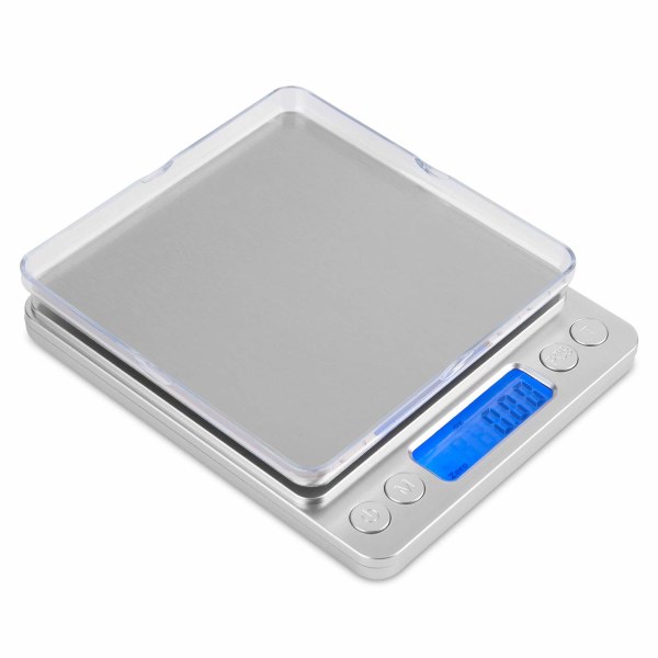 Köksvåg, matvåg 3000g x 0,1g/0,01oz med LCD-display i rostfritt stål för kaffe, matlagning, bakning och vikt