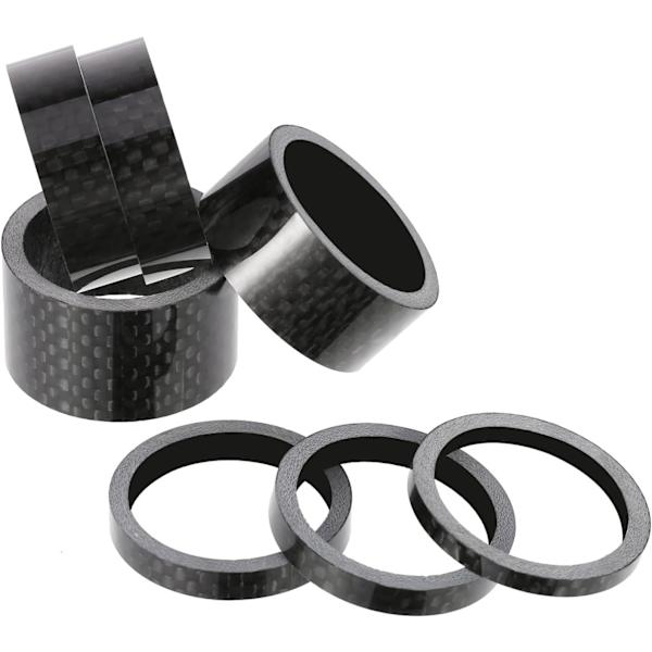 Sykkeldeler Karbonfiber Headset Spacer Sykkel 1-1/8 Tommer 20 15 10 5 3 2 1 mm, 7 Størrelser