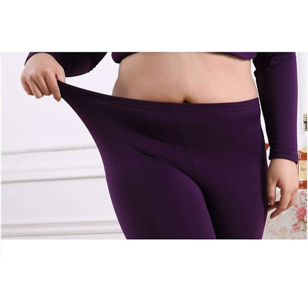 Plus Size Termisk Underkläder Kvinnor Vinterkläder Två Delar Varm Kostym Lång Kvinnor Stor Storlek Vinter Fleece Varma Kläder Håll Varm Svart 5XL