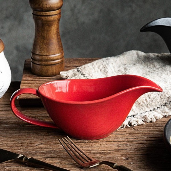 Klassisk porcelæn nem hælde sovs saucebåd flødekande. 7 Oz