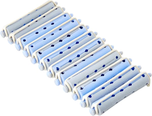 Korta rollers (12 stycken, diameter 13 mm), blå och grå