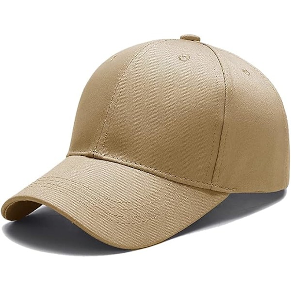 Baseball Cap Menn Kvinner Unisex Cap Justerbar Khaki