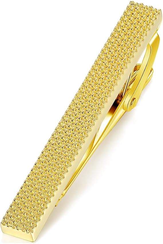 Slipsnål för män, normal storlek för affärer, bröllopspresent, 6 cm (2,36 tum), guld