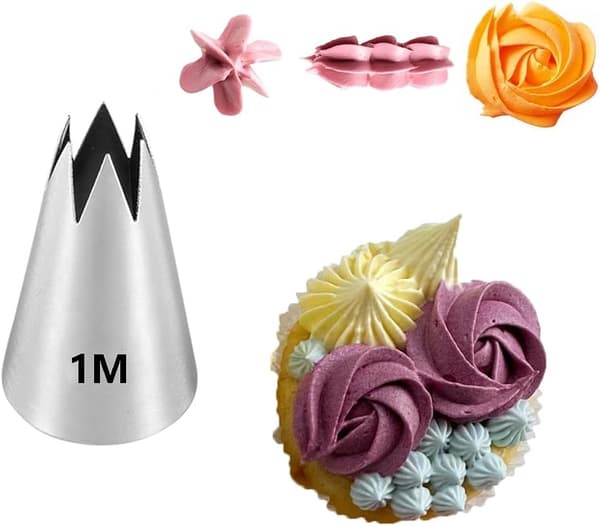 4 st Tårtdekorering Stora Spritstyllar, Tårtstyllar Set för Bakning av Kakor och Cupcakes