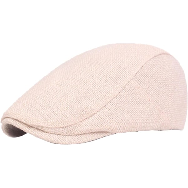 Littu lakkipäähine, sanomalehtimyssy, pellavainen vintage huippulakki sanomalehtimyssy beige