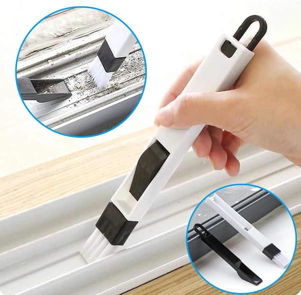 Gap Cleaning Tool 4 Piece Handheld Window Slot Cleaning Brush Kit for Window Kitchen Cleaning Tool Kit