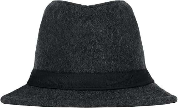 Hatt, Panamahatt, Elegant Vinter Bowlerhatt, Gentleman Jazzhatt, Varm Høst Vinterhatt, for Reisefest Utendørs, (Mørkegrå)