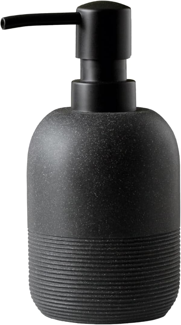 Sæbedispenser, håndsæbe lotiondispenser til badeværelsesbordplade, sæbedispenser til køkkenvask, sort