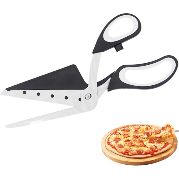 Pizzaleikkuri, ruostumaton teräs, pizzalapio, pizzaleikkuri pehmeällä kahvalla