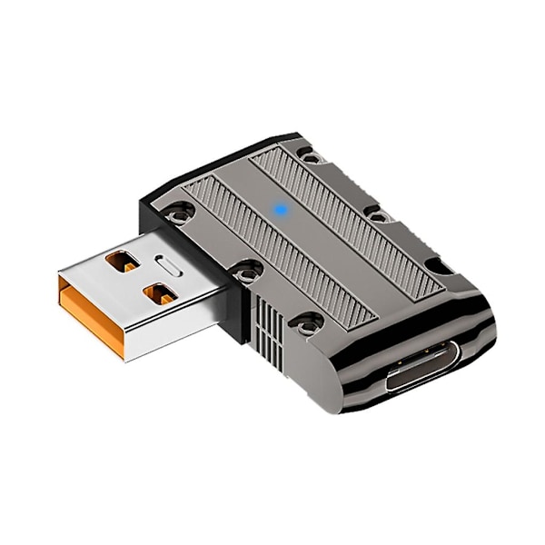 90 graders USB till USB C-adapter Typ C Hona till USB Hane-omvandlare USB-laddningsadapter 10 Gbps 120 W för bärbar dator, telefon, framåtböjd