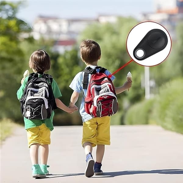 Multifunktionel Bluetooth Nøglefinder, Smart Nøglering, Item Tracker Kompatibel med iOS/Android, Anti-tabt Nøgle, Sort